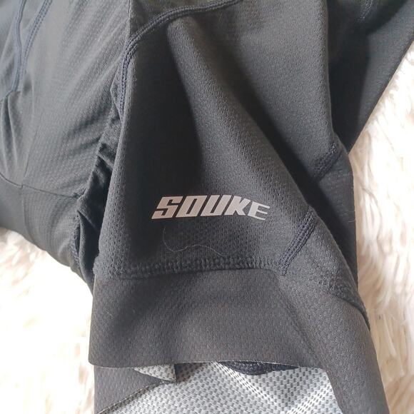 Souke Shorts Cycling Adult M Black Blue Padded Nylon Spandex Blended - Picture 2 of 6